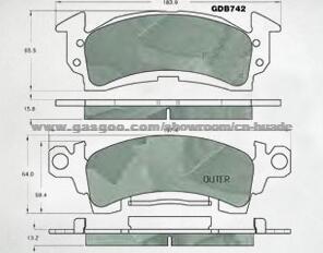 Brake Pad HD-CA52 /HD-CA520/HD-CA527