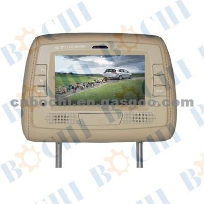 7 Inches TFT-LCD Video System With Pillow Car Headrest Dvd Player