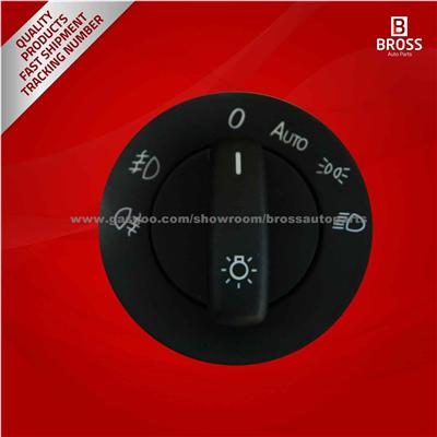 Bross BDP189 Headlight Control Switch Knob With Auto For VW Seat Skoda:1KO 941 531 N Applications: VW Golf MK6 2009-2012; VW Passat 2010-2014