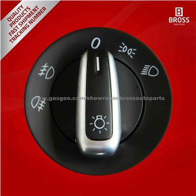 Bross BDP188 Chrome Headlight Control Switch Knob For VW Seat Skoda: 3C8 941 431C Applications: VW Golf MK6 2009-2012; VW Passat 2010-2014 VW Jetta