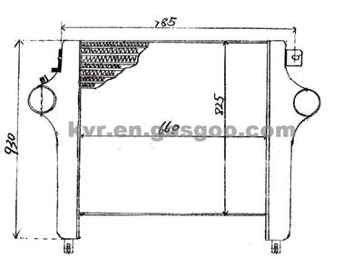 Aluminum Bar-Plate Charge Air Cooler For AUMAN TRUCK INTERCOOLER OEM 1325811930045