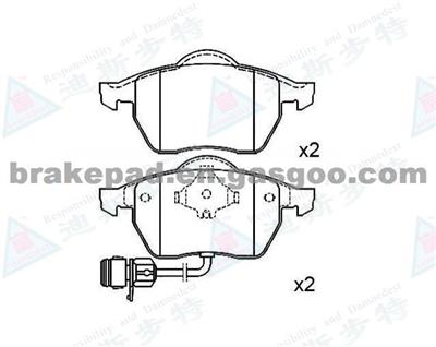 Less Metal Brake Pad For D555 4A0 698 151 AUDI