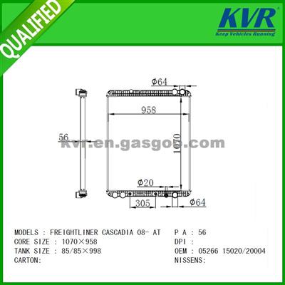 Truck Radiator FORFREIGHTLING CLASSIC 08- OEM *0526615020-0526620004