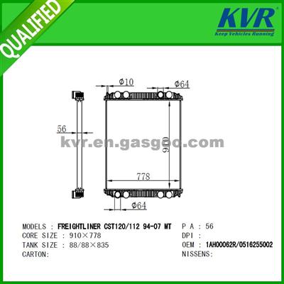 Truck Radiator FOR FREIGHTLING CST120-112 94--07 OEM 376753361 / 0516239002