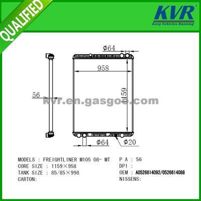 Truck Radiator FOR FREIGHTLINER CASCADIA 08- OEM 0527749003