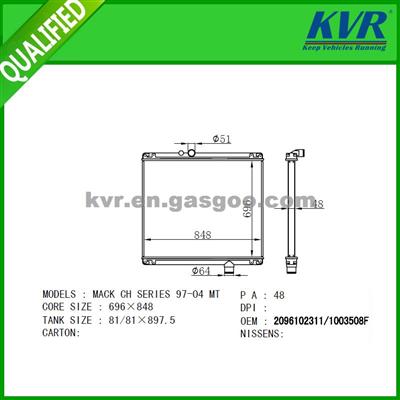 Truck Radiator FOR MACK CH SERIES OEM 1102080-1102169-2096102311