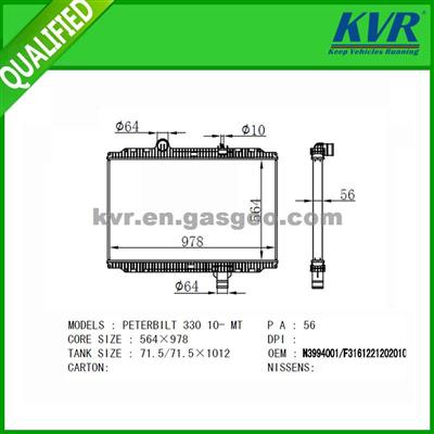 Truck Radiator FORPETERBILT 330 OEM N3994001-F31612221202010