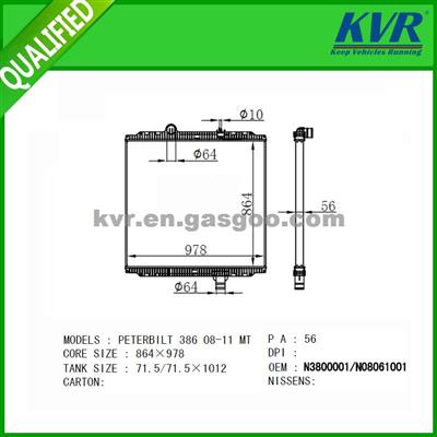 Truck Radiator FOR PETERBILT 386 OEM N3800001-F3160783105050