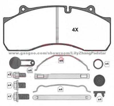 Truck brake pads WVA29185