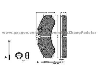 Truck brake pads WVA29374/29121/29357