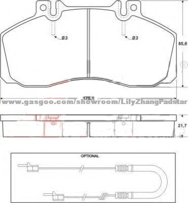 Truck brake pads WVA20835