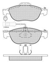 ALFA ROMEO Brake Pad 0060 717 131 44