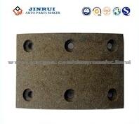 China Manufacturers Dongfeng EQ1062 Non Asbestos Brake Lining With Rivet