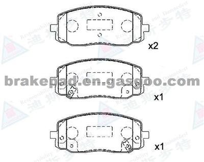 Less Metal Brake Pad For HYUNDAI I10 (PA) D1601-8815(OE:58101-07A10)