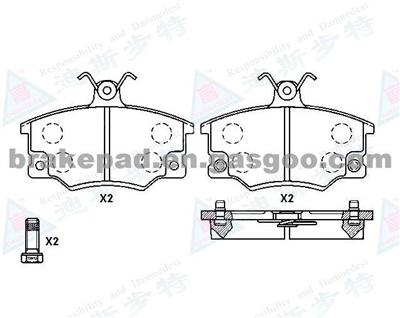 Less Metal Brake Pad For FIAT TEMPRA FDB370（OE:5 889 089）