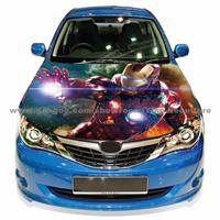 Anime Iron ManPVC Self-Adhesive Vinyl Car Hood Stickers Design For All Car Model