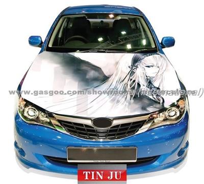 High Quality JDM USDM HellaFlush Bomb Sticker Hood Wrap Full Color Print Vinyl Decal Fit Any Car- Graphic Anime Beauty