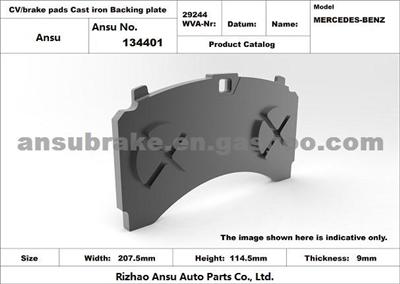 1 Superior Quality Casting Iron Brake Pad Backing Plate WVA 29244 For Mercedes-Benz