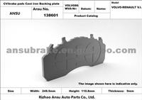 Passed E-Mark Brake Pad Casting Iron Back Plate Friction Plate Volvo86 For Volvo Renault