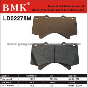 High Quality Brake Pad (D2278M) For Japanese Car