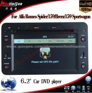 Special Car DVD Player For Alfa Romeo Spider / Alfa Romeo159 GPS Navigation (HL-8804GB)