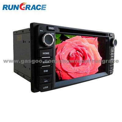Rungrace 6.2 Inch 2 Din TFT Screen In-Dash Car DVD Player For Toyota With Bluetooth,RDS,ATV