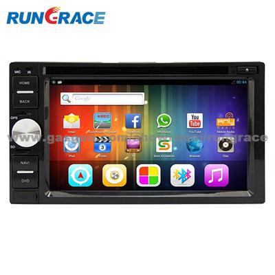 Rungrace Android 6.2 Inch Universal 2 Din In-Dash Car DVD Player With GPS,Bluetooth,RDS,Touch Screen