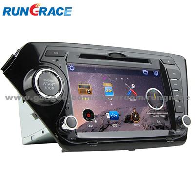 Rungrace 8-Inch 2 Din TFT Screen In-Dash Car DVD Player For Kia K2 With Bluetooth,Navigation-Ready GPS,RDS,RL-462WGNR02