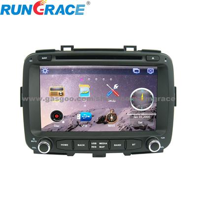 Rungrace 8-Inch 2 Din TFT Screen In-Dash Car DVD Player For Kia Carens With Bluetooth,Navigation-Ready GPS,RDS,RL-469WGNR02