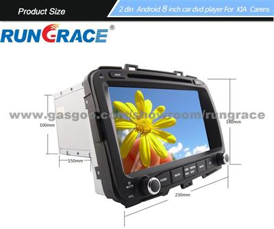 Rungrace Android 8-Inch 2 Din TFT Screen In-Dash Car DVD Player For Kia Carens With Bluetooth,Navigation GPS