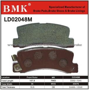 Wear Resistant Brake Pads (D2048M)