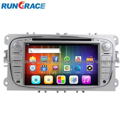 Rungrace Android 7-Inch 2 Din TFT Screen In-Dash Car DVD Player For Ford Focus With Bluetooth,Navigation GPS,RDS,CAN BUS