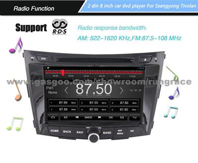 Rungrace Android 8-Inch 2 Din TFT Screen In-Dash Car DVD Player For Ssangyong Tivolan With Bluetooth,Navigation GPS