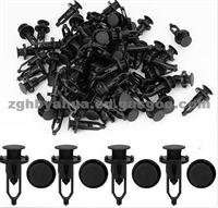 100 X Car Door Fender Clips 9mm Black Plastic Rivets Fastener For Toyota