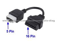 5 Pins To 16pin Female Connector For Honda (OBD-II 16)