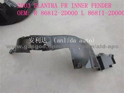 2003 Elantra Inner Fender 86811-2D000 86812-2D000