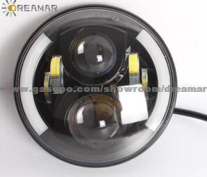 LED Head Light For Car With Angle Eye Offroad LED Light 7