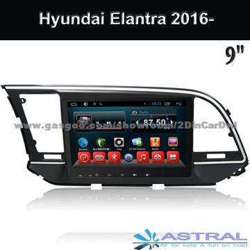 Auto DVD System Radio Bluetooth Hyundai Elantra 2016 2017 GPS Navigation Touch Screen