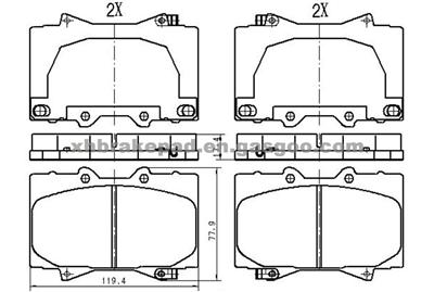 LEXUS Brake Pad 04465-60220