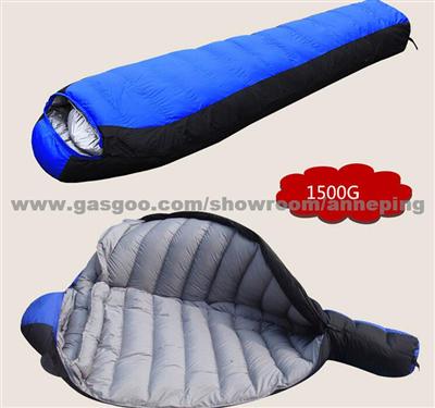 2016 Hot Selling 320T Waterproof Down Sleeping Bag With 1500g