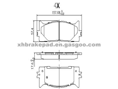 TOYOTA Brake Pad 04465-06080