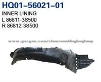 Car Inner Fender Of Hyundai Sonata 2015 86811-C1000 86812-C1000 HQ01-56021-01