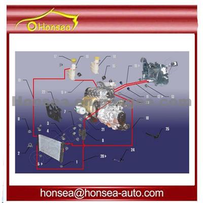 Original CHERY QQ SWEET S11 COOLING SYSTEM