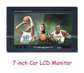 7 Inch Car Monitor, Stand-Alone TFT LCD Color Quad Monitor