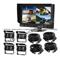 12V-24V 4pin CCD Reversing 4X Camera +7 Split Quad Rear View TFT LCD Monitor
