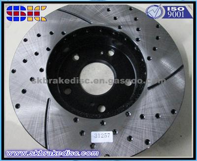 Cars Slotted Drilled Painted RACING Brake Disc Brake Rotor 45251-S87-A00