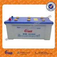 wholesale Chinese manufactory Japan technology JIS Standard N150 12v 150ah dry charged car battery price for dubai market