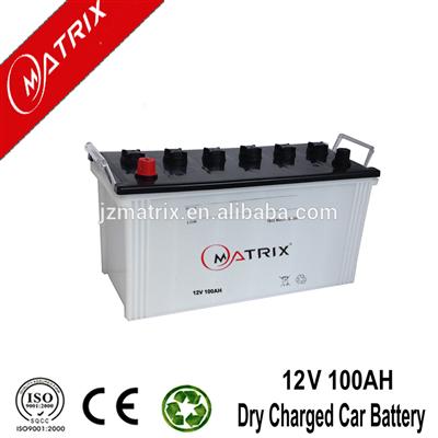 n100 12v 100ah dry charged Car Battery wholesale