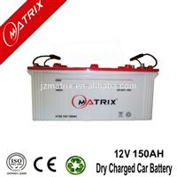 high quality Dry Charged automotive battery 12V 150AH
