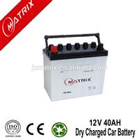rechargeable 40AH 12volt dry cell car battery wholesale